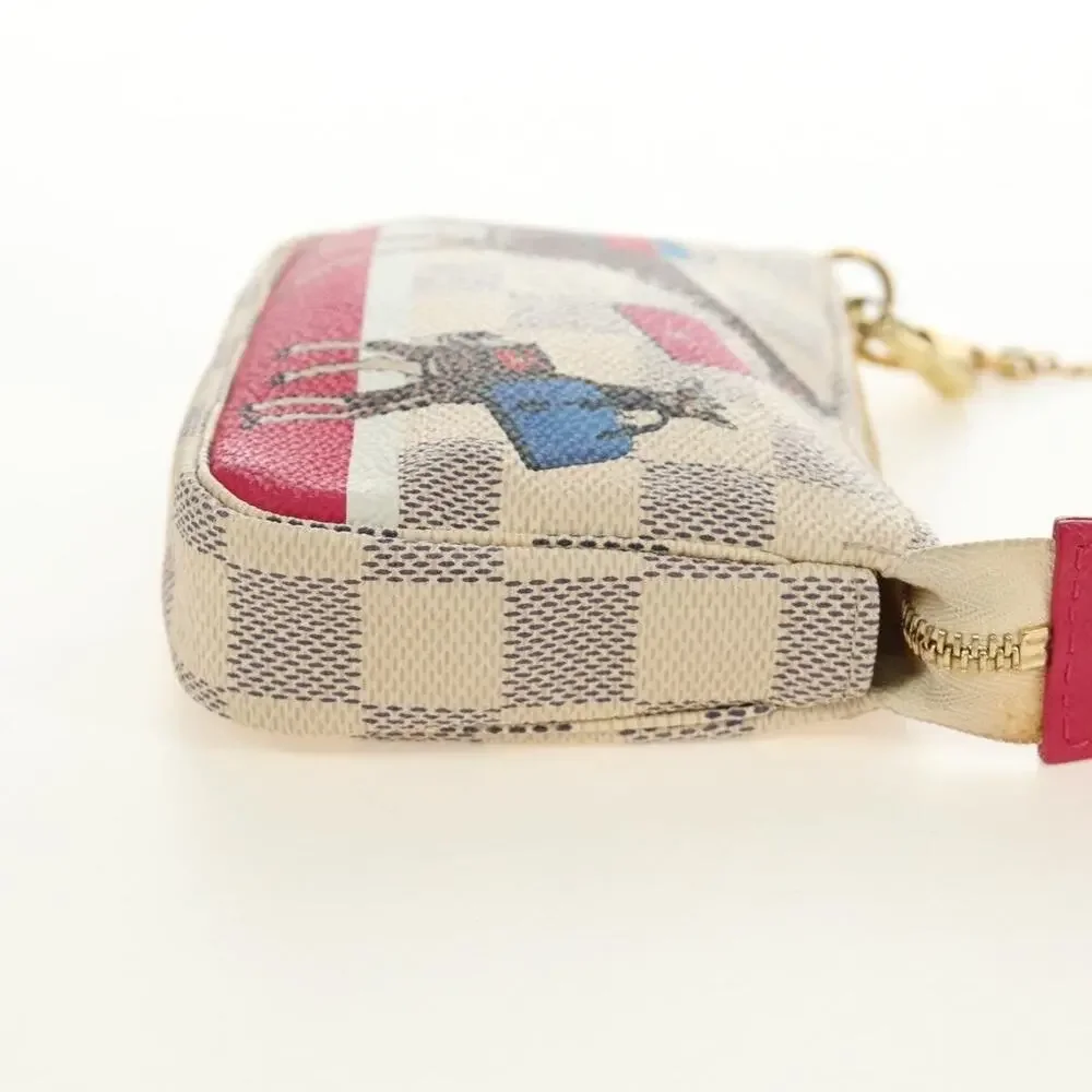 Louis Vuitton Damier Azur Mini Pochette Accessoires Pouch White